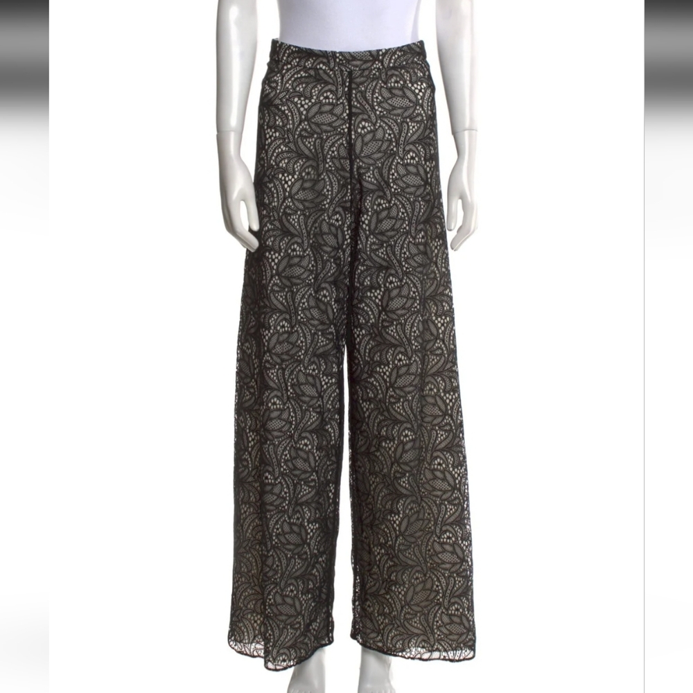 Alice+Olivia Floral Print Wide Leg Pants Size 2